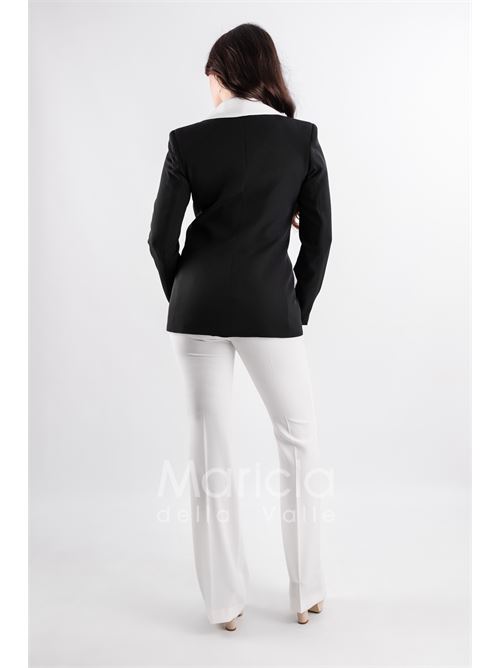 tailleur 3 pz bicolore pantalone zampa PAOLA FORTI | PF212TPNERO